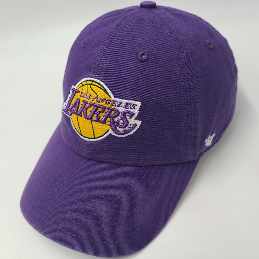 Los Angeles Lakers Hat Strapback 47 Brand Clean Up Purple NBA Basketball Men
